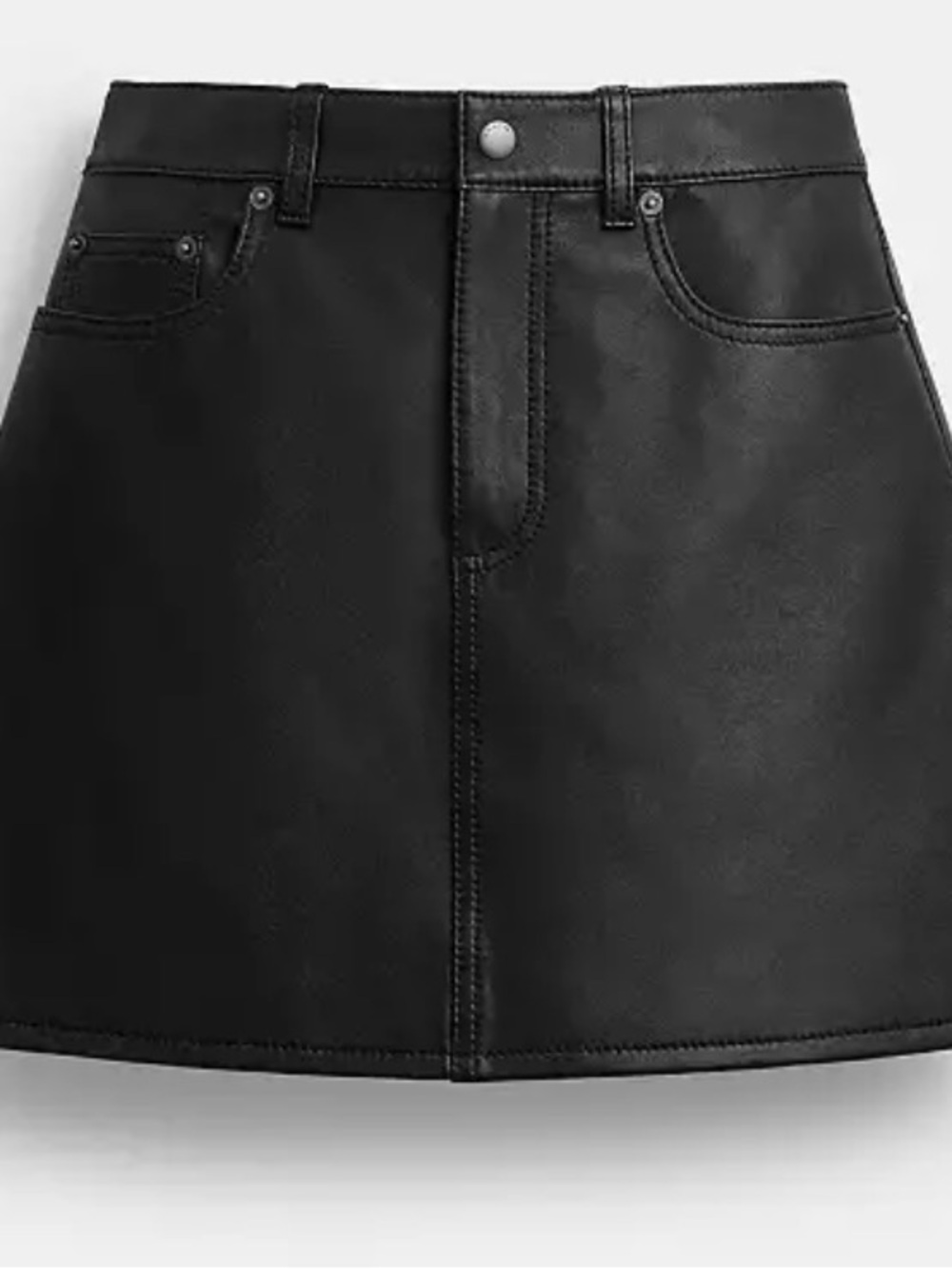 Coach Lambskin Leather Mini Skirt